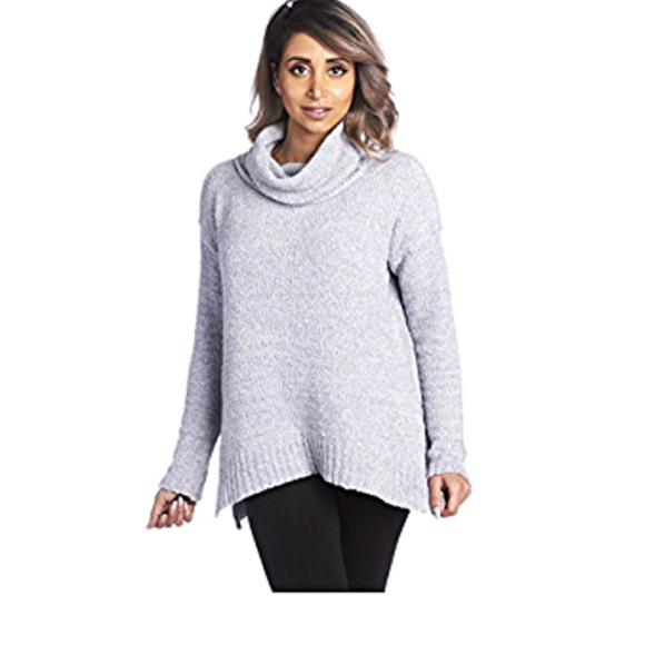 BB DAKOTA Women's Warner Oversized Turtleneck Sweater Light Blue NWT Lg - Picture 1 of 4